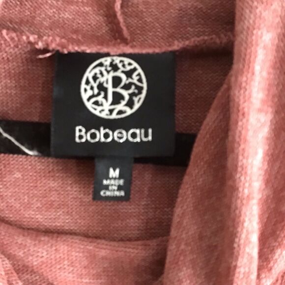 Bobeau Women’s Sweater Dress M Brick Red Cowl Neck Built-In Face Cover NWOT - Picture 7 of 14